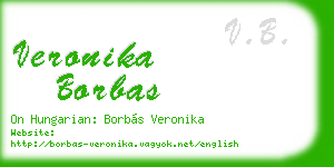veronika borbas business card